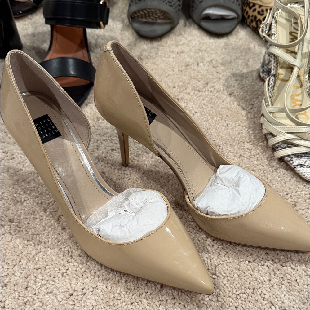 White House Black Market Elegant Beige Women's Pumps